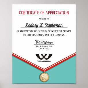 Imitate Medaille universellen Mitarbeiterjubiläums Poster
