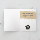 Imitate Messing universellen Mitarbeiterjubiläumsk Karte (Innenseite)