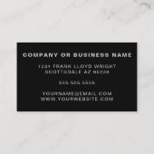 Imitate Metal Moderner Minimalistischer Cooler DJ Visitenkarte (Rückseite)