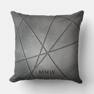 Imitate Metal Muster kundenspezifische Monogramm A Kissen