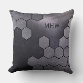 Imitate Metal Muster kundenspezifische Monogramm A Kissen