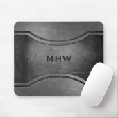 Imitate Metall, kundenspezifische Monogramm-Mousep Mousepad (Mit Mouse)