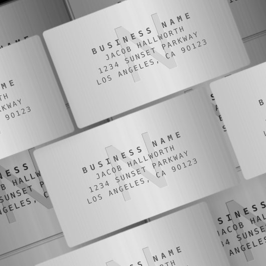 Imitate Metall Mit Monogramm wasserdicht Etiketten