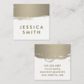 Imitate Metallic Brushed Quadratische Visitenkarte (Vorne/Hinten)