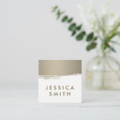 Imitate Metallic Brushed Quadratische Visitenkarte (Stehend Vorderseite)