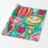 Imitate Metallic Bulb Muster glänzende Umhüllungsp Geschenkpapier (Ungerollt)