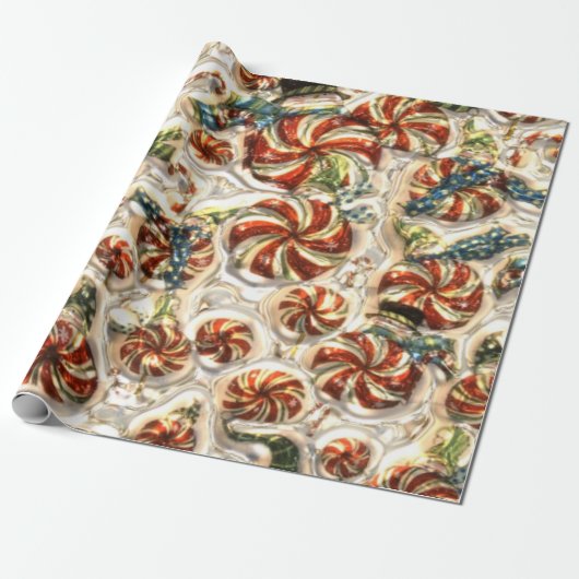 Imitate Metallic Candy Pattern Glossy Packpapier (Ungerollt)