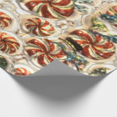 Imitate Metallic Candy Pattern Glossy Packpapier (Ecke)