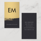 Imitate Metallic Gold Brushleder Print Visitenkarte (Vorne/Hinten)