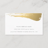 Imitate Metallic Gold gebürstet (schwarz / weiß) Visitenkarte (Rückseite)