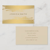 Imitate Metallic Gold gebürstet Visitenkarte (Vorne/Hinten)