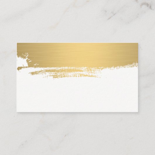 Imitate Metallic Gold gebürstet Visitenkarte (Rückseite)