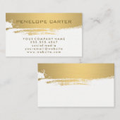 Imitate Metallic Gold gebürstet Visitenkarte (Vorne/Hinten)