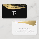 Imitate Metallic-Gold-Pinsel Visitenkarte (Vorne/Hinten)