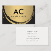Imitate Metallic-Gold-Pinsel Visitenkarte (Vorne/Hinten)