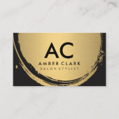 Imitate Metallic-Gold-Pinsel Visitenkarte (Vorderseite)
