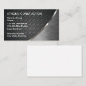 Imitate Metallic Look Construction Business Cards Visitenkarte (Vorne/Hinten)