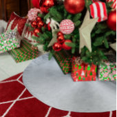 Imitate Metallisch Silber Grau Gradient Polyester Weihnachtsbaumdecke