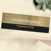 Imitate Metallische Beruflich gebürstete Goldvorla Namenschild