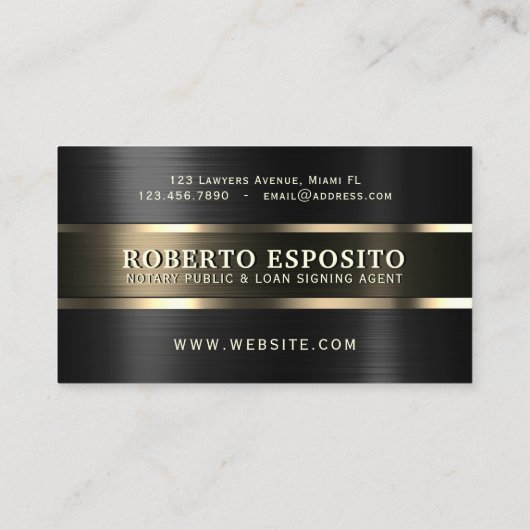 Imitate Metallische Oberflächenstruktur Gold und M Visitenkarte (Rückseite)