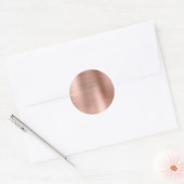 Imitate Metallische Rose Gold Blank Runder Aufkleber (Umschlag)