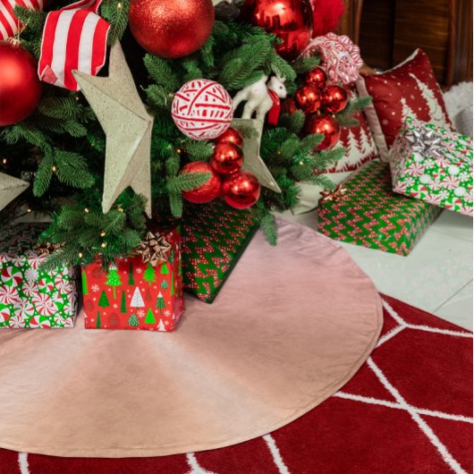 Imitate Metallische Rose Gold Gradient Polyester Weihnachtsbaumdecke