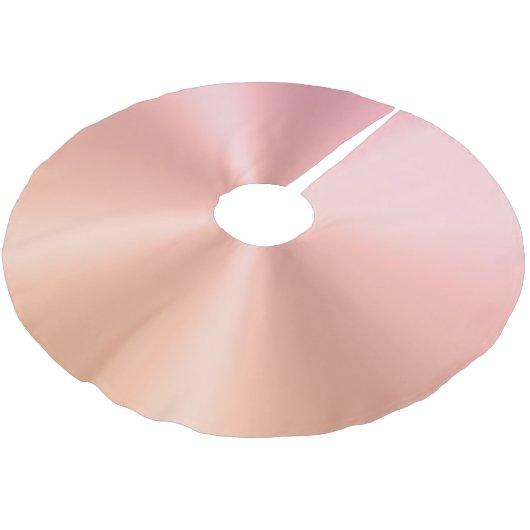 Imitate Metallische Rose Gold Gradient Polyester Weihnachtsbaumdecke (Schrägansicht)