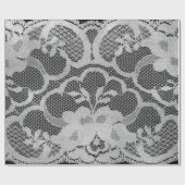 Imitate Metallische Schwarz Grau Bridal Bläserne W Geschenkpapier (Flach)