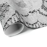 Imitate Metallische Schwarz Grau Bridal Bläserne W Geschenkpapier<br><div class="desc">Delicate Chic Pantone Palete florence K</div>