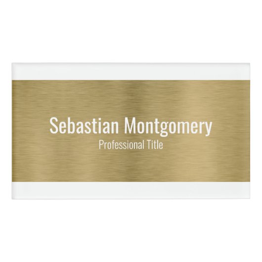 Imitate Metallischer Beruflich gebürsteter, goldfa Namenschild (Vorderseite)