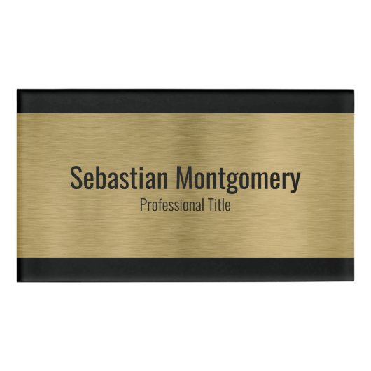 Imitate Metallischer Beruflich gebürsteter, goldfa Namenschild (Vorderseite)