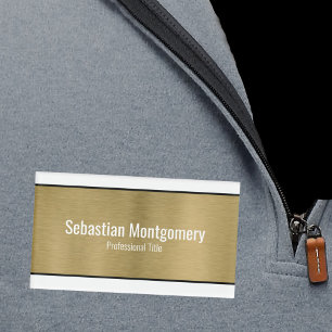 Imitate Metallischer Beruflich gebürsteter, goldfa Namenschild