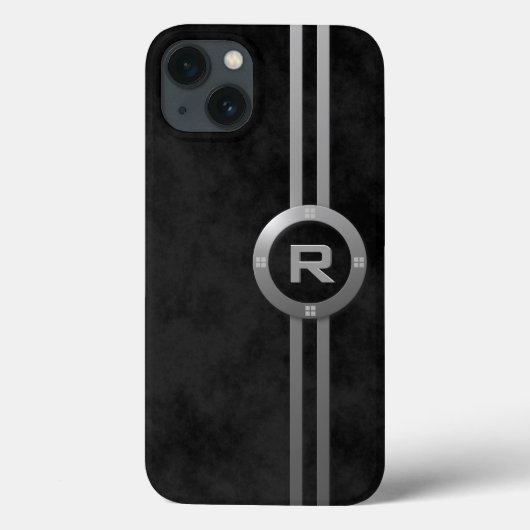Imitate Metallischer Deko mit schwarzem Fleck Case-Mate iPhone Hülle (Rückseite)