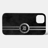 Imitate Metallischer Deko mit schwarzem Fleck Case-Mate iPhone Hülle (Rückseite (Horizontal))