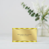 Imitate Metallischer Gold QR Code Minimalistisch Visitenkarte (Stehend Vorderseite)