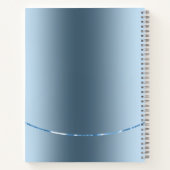 Imitate Metallisches Edelstahl-Look Notebook Notizblock (Rückseite)