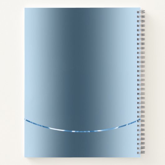 Imitate Metallisches Edelstahl-Look Notebook Notizblock (Rückseite)