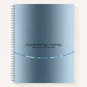 Imitate Metallisches Edelstahl-Look Notebook Notizblock (Vorderseite)