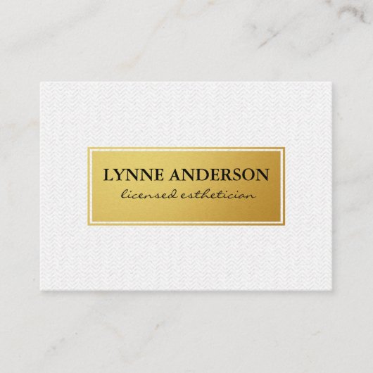 Imitate Metallisches Gold mit subtilem Wavy-Muster Visitenkarte (Vorderseite)