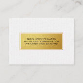 Imitate Metallisches Gold mit subtilem Wavy-Muster Visitenkarte (Rückseite)