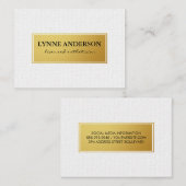 Imitate Metallisches Gold mit subtilem Wavy-Muster Visitenkarte (Vorne/Hinten)