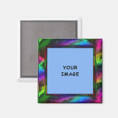 Imitate Metallisches Rainbow-Border-Foto Magnet (Vorderseite/Rückseite)