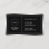 Imitate Metallrahmen mit Logo und Code Visitenkarte (Rückseite)