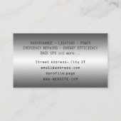 Imitate Metallstruktur plus und minus elektrische Visitenkarte (Rückseite)