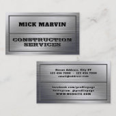 Imitate Metallstruktur stark Visitenkarte (Vorne/Hinten)