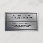 Imitate Metallstruktur stark Visitenkarte (Rückseite)