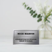 Imitate Metallstruktur stark Visitenkarte (Stehend Vorderseite)