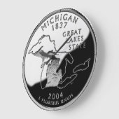 Imitate Michigan Staat Quarter Clock Große Wanduhr (Winkel)