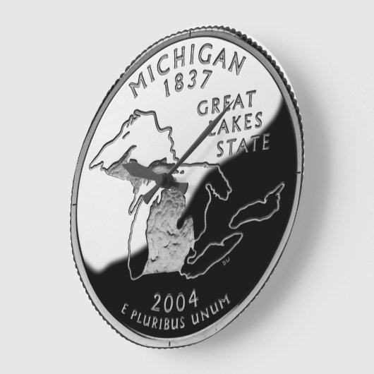 Imitate Michigan Staat Quarter Clock Große Wanduhr (Winkel)
