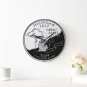 Imitate Michigan Staat Quarter Clock Große Wanduhr (Zuhause)